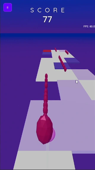 A lavender-colored track